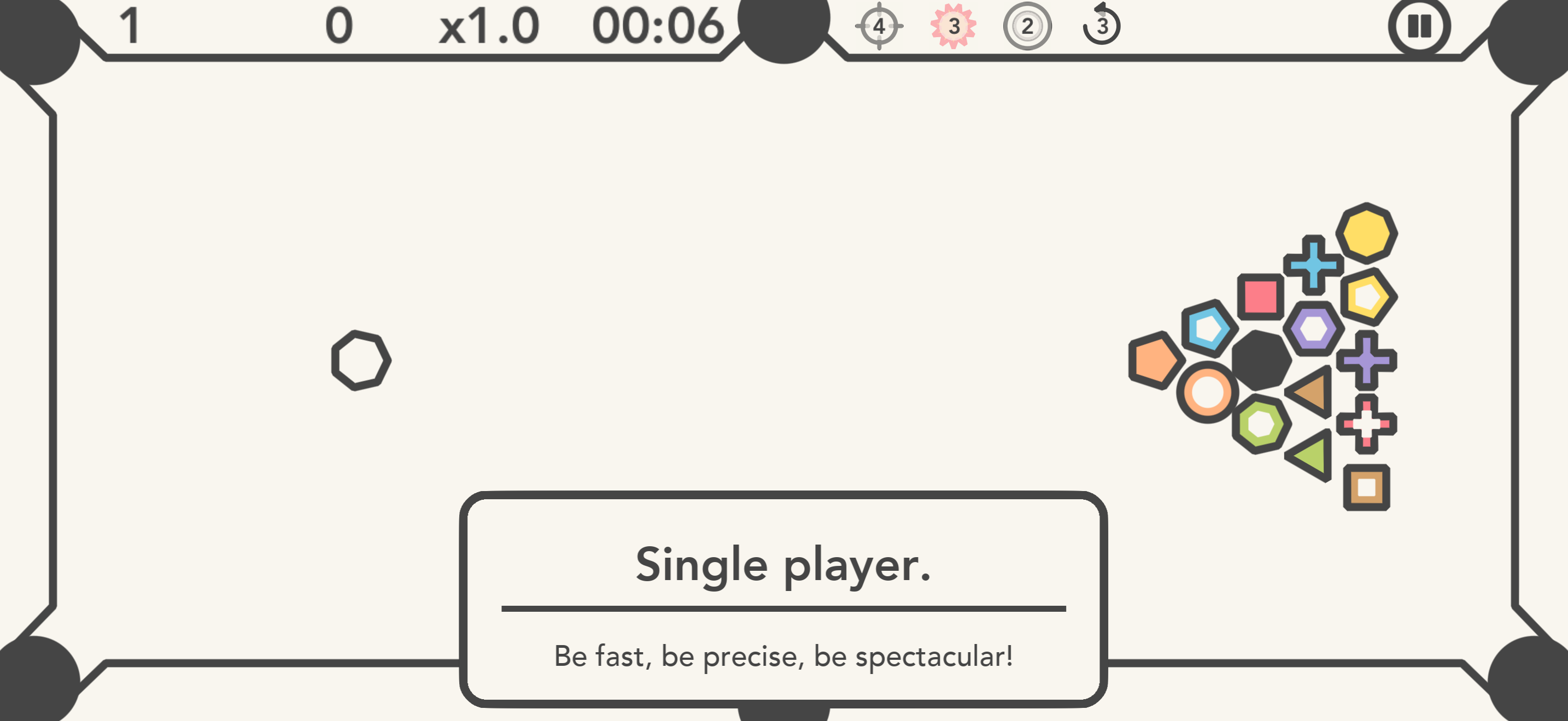 Single-player match on the table